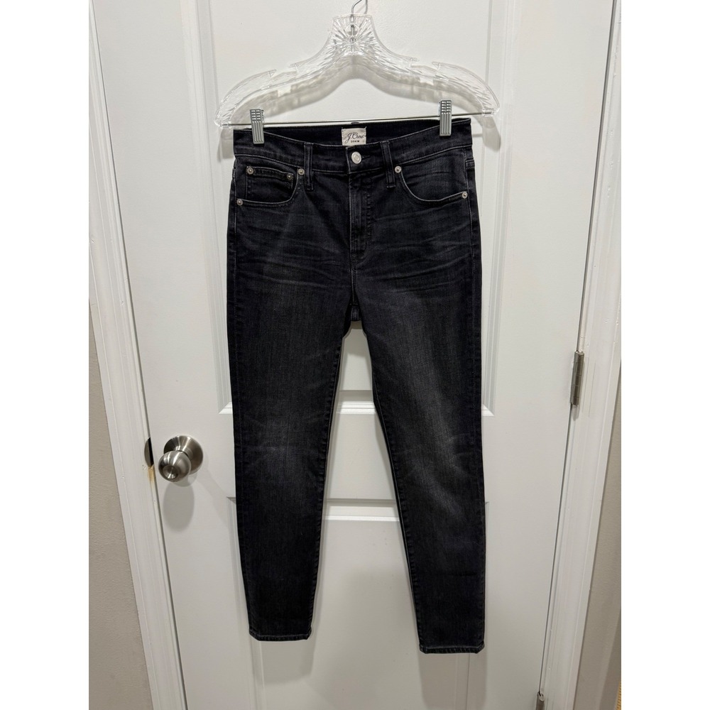 J.Crew Womens Jeans 9 High-Rise Toothpick Black 27